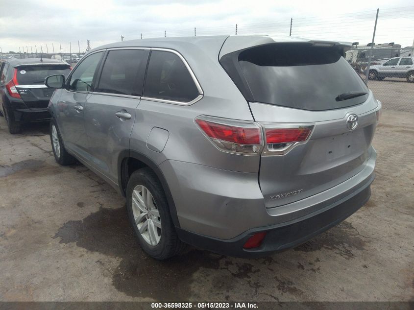 2015 TOYOTA HIGHLANDER LE - 5TDZARFH5FS015427