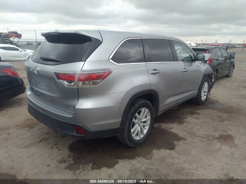 2015 TOYOTA HIGHLANDER LE - 5TDZARFH5FS015427