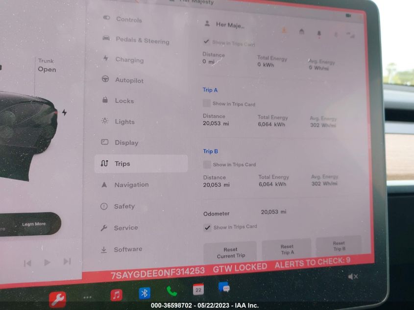 2022 TESLA MODEL Y LONG RANGE - 7SAYGDEE0NF314253