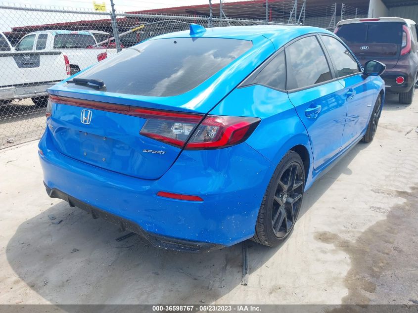 2022 HONDA CIVIC HATCHBACK SPORT - 19XFL2H89NE020236