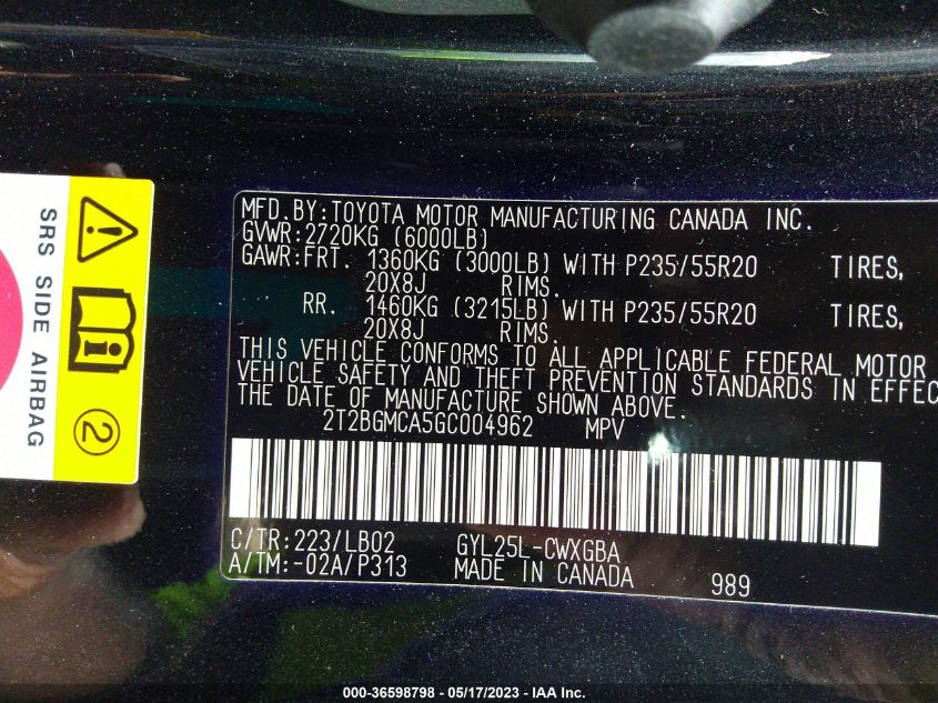 2016 LEXUS RX 450H F SPORT - 2T2BGMCA5GC004962