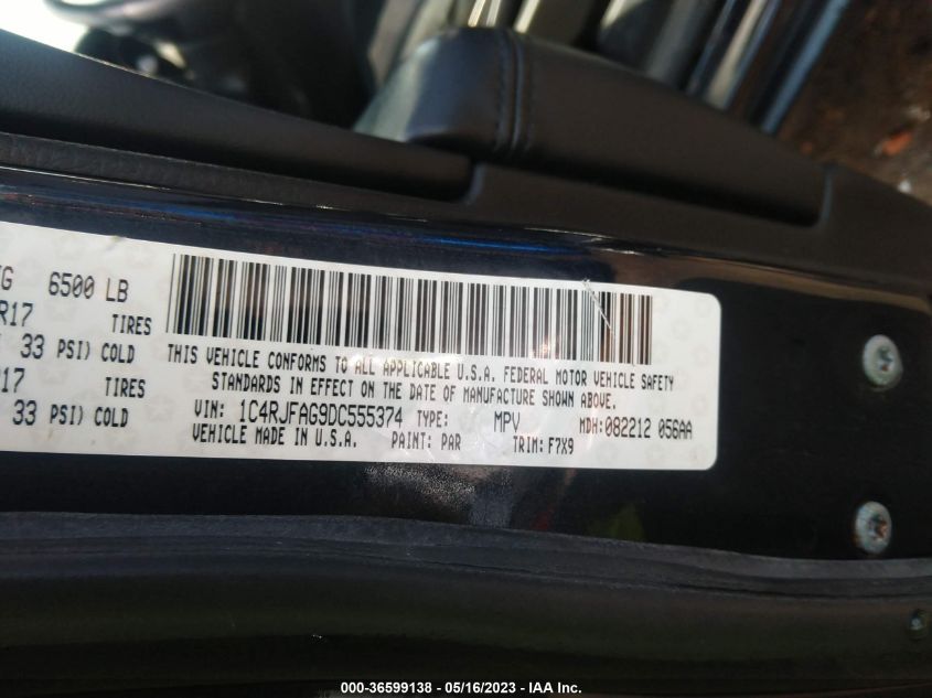 2013 JEEP GRAND CHEROKEE LAREDO - 1C4RJFAG9DC555374