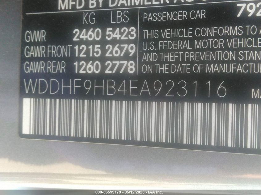 2014 MERCEDES-BENZ E-CLASS E 250 BLUETEC - WDDHF9HB4EA923116