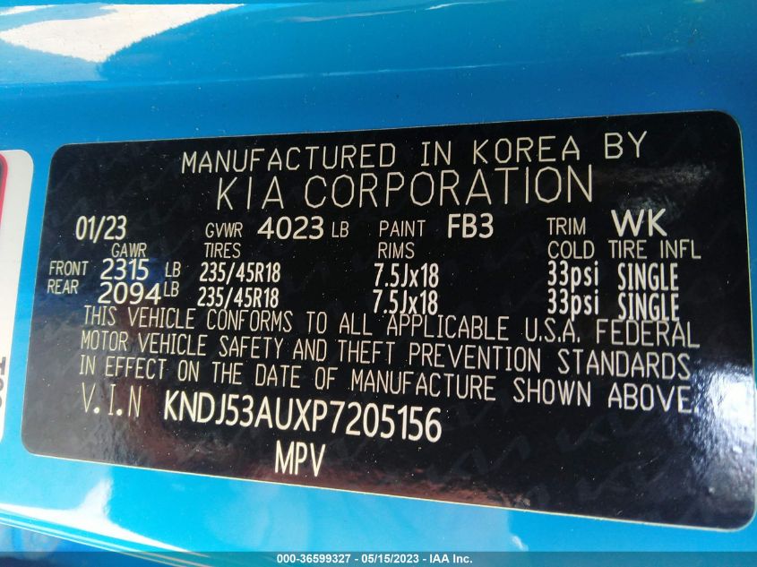 2023 KIA SOUL GT-LINE - KNDJ53AUXP7205156