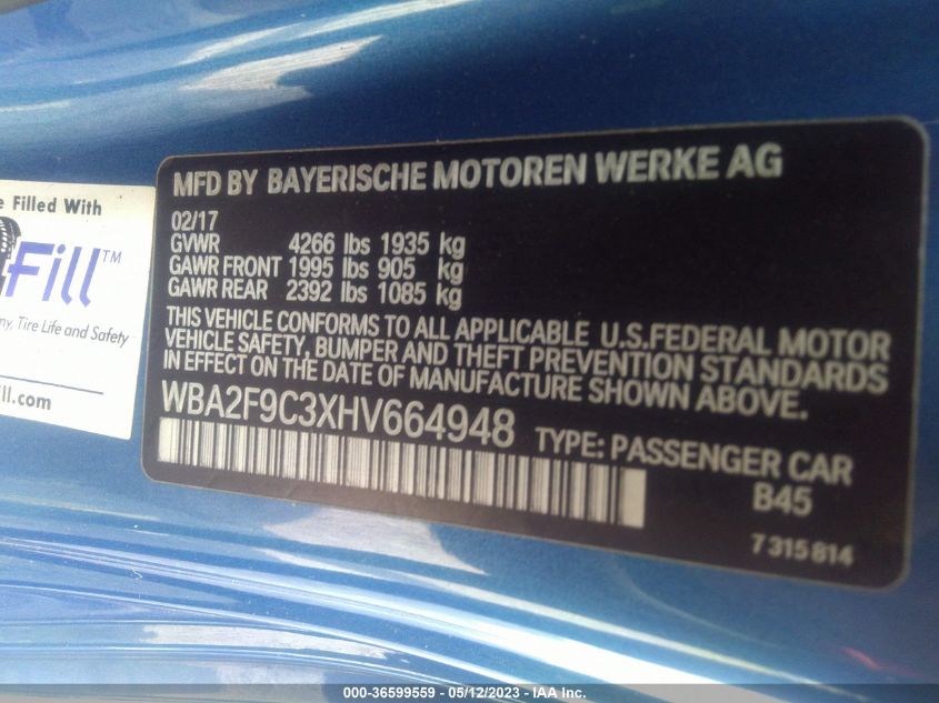 2017 BMW 2 SERIES 230I - WBA2F9C3XHV664948