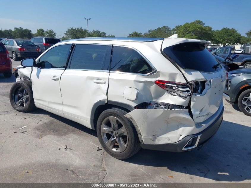 2017 TOYOTA HIGHLANDER LIMITED - 5TDYZRFH7HS199695