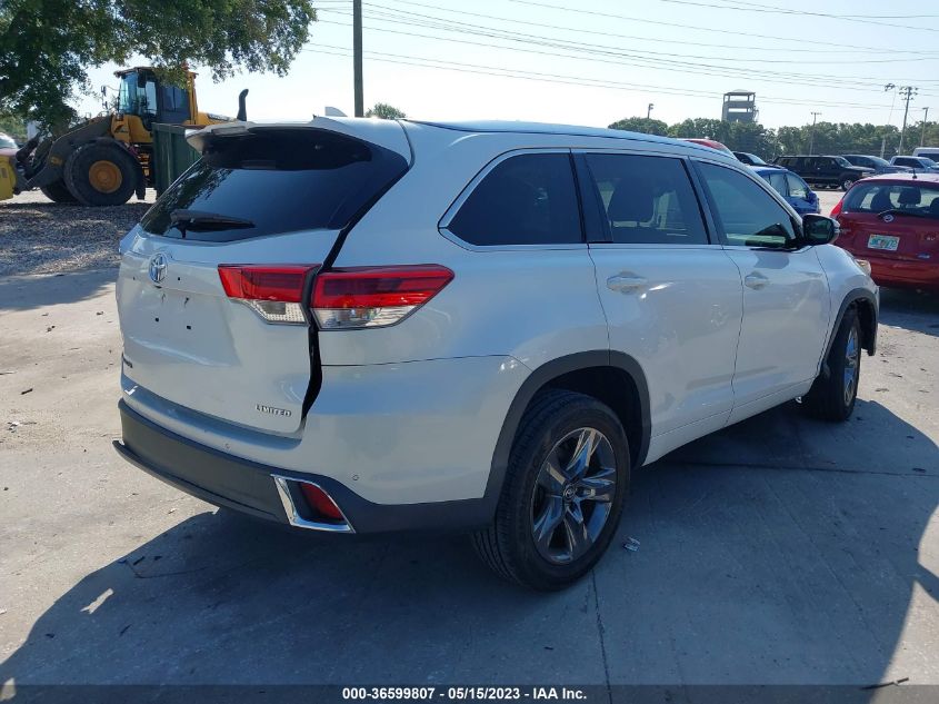 2017 TOYOTA HIGHLANDER LIMITED - 5TDYZRFH7HS199695