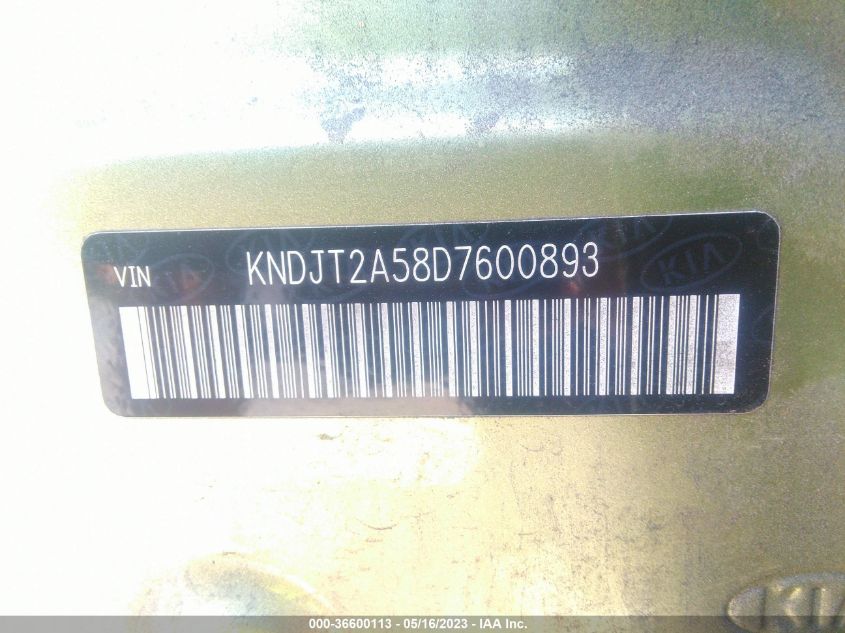 2013 KIA SOUL BASE - KNDJT2A58D7600893