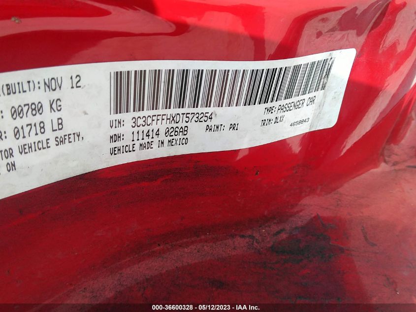 2013 FIAT 500 ABARTH - 3C3CFFFHXDT573254