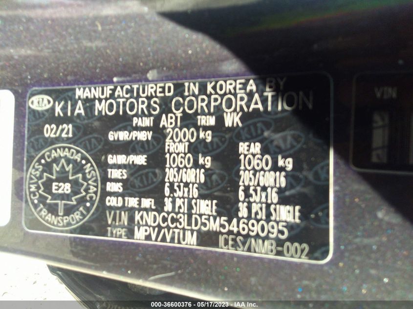 2021 KIA NIRO PLUG-IN HYBRID EX PREMIUM/SX TOURING - KNDCC3LD5M5469095