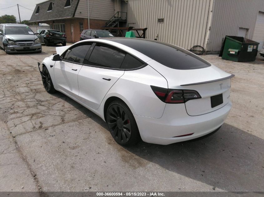 2022 TESLA MODEL 3 PERFORMANCE - 5YJ3E1EC1NF319150
