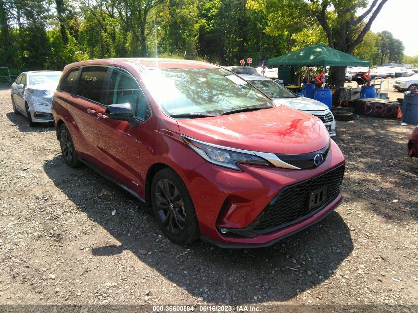 2021 TOYOTA SIENNA XSE - 5TDXRKEC7MS006478