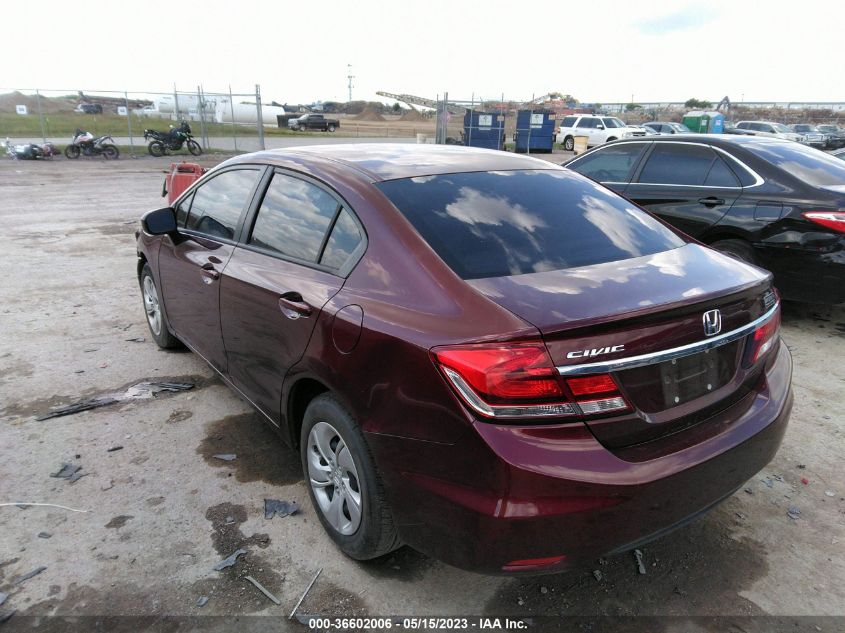 2015 HONDA CIVIC SEDAN LX - 19XFB2F53FE252683