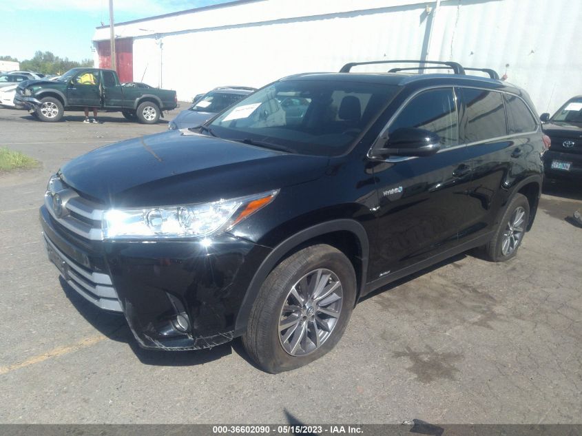 2019 TOYOTA HIGHLANDER HYBRID XLE - 5TDJGRFH5KS063001