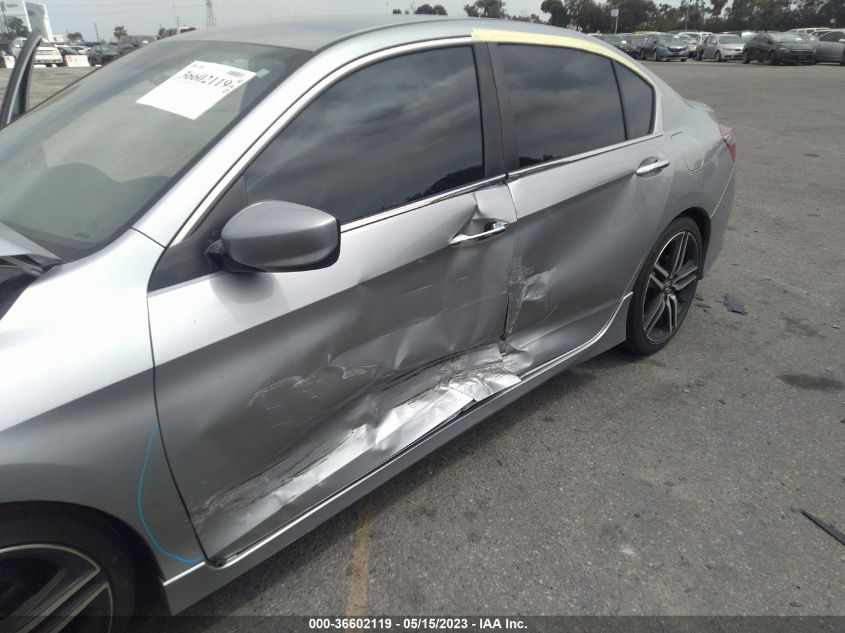 2016 HONDA ACCORD SEDAN SPORT - 1HGCR2F55GA067622