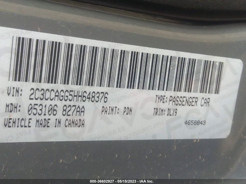 2017 CHRYSLER 300 300S - 2C3CCAGG5HH648376