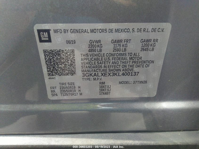 2019 GMC TERRAIN DENALI - 3GKALXEX3KL400137