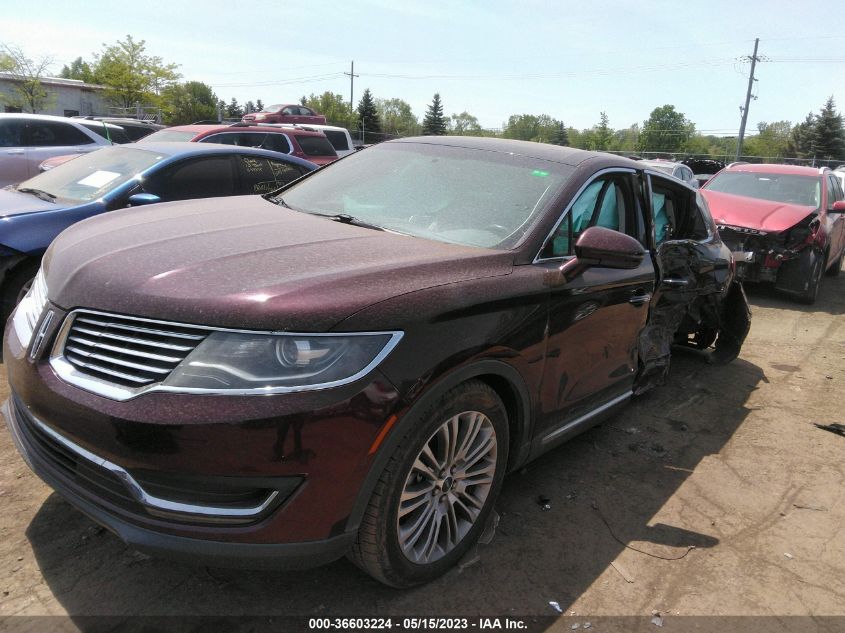 2017 LINCOLN MKX RESERVE - 2LMPJ8LR9HBL53707