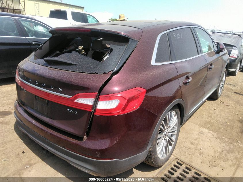 2017 LINCOLN MKX RESERVE - 2LMPJ8LR9HBL53707