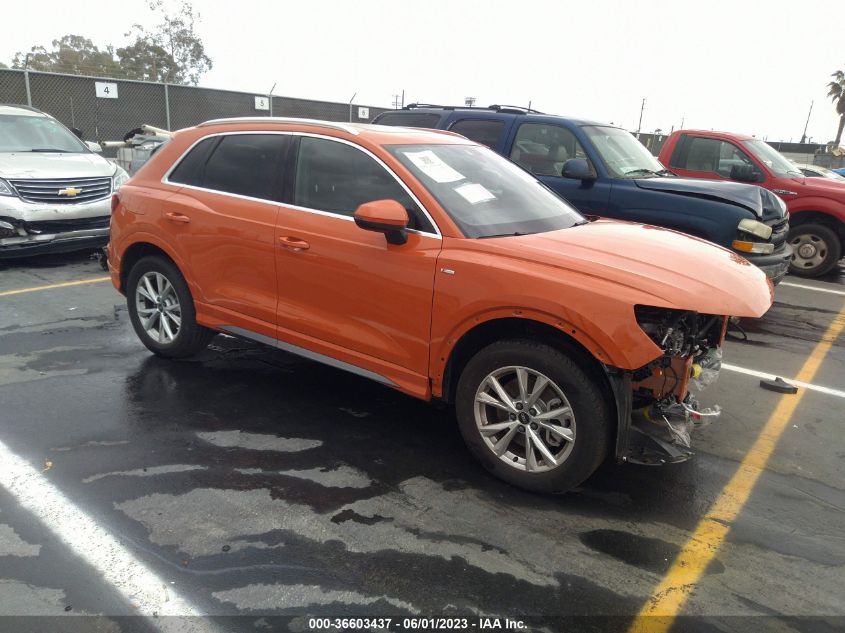 2022 AUDI Q3 S LINE PREMIUM - WA1DECF36N1132522