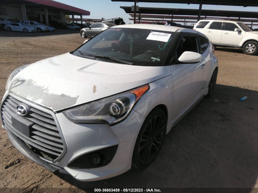 2016 HYUNDAI VELOSTER TURBO R-SPEC - KMHTC6AE5GU256618
