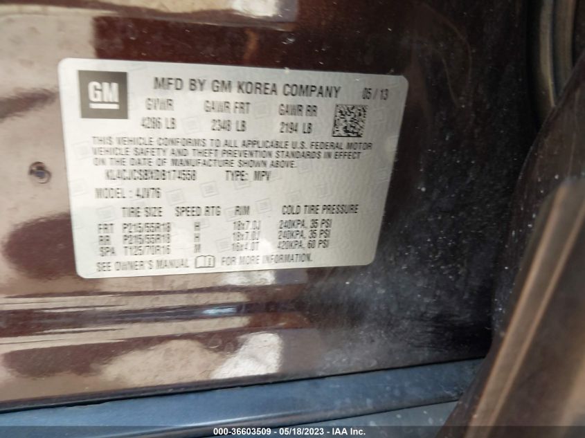 2013 BUICK ENCORE LEATHER - KL4CJCSBXDB174558