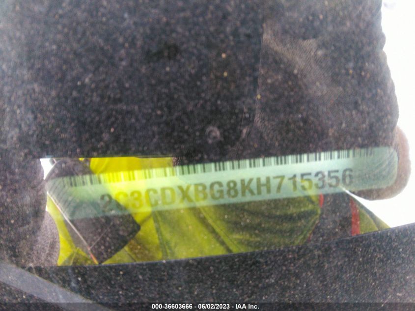 2019 DODGE CHARGER SXT - 2C3CDXBG8KH715356