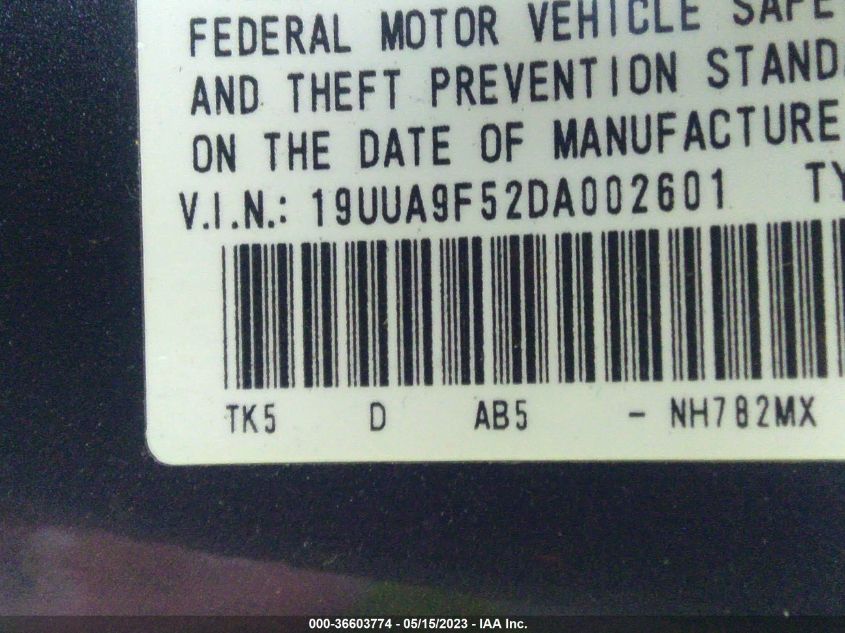 2013 ACURA TL TECH - 19UUA9F52DA002601