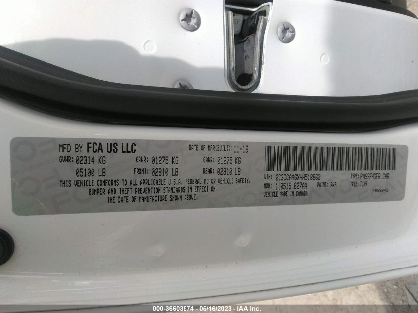 2017 CHRYSLER 300 LIMITED - 2C3CCAAGXHH518862