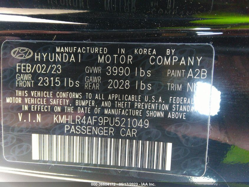2023 HYUNDAI ELANTRA N LINE - KMHLR4AF9PU521049