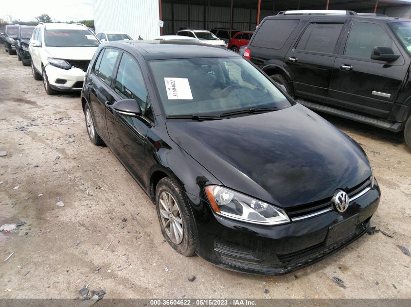 2016 VOLKSWAGEN GOLF TSI S W/SUNROOF - 3VW217AU7GM001683