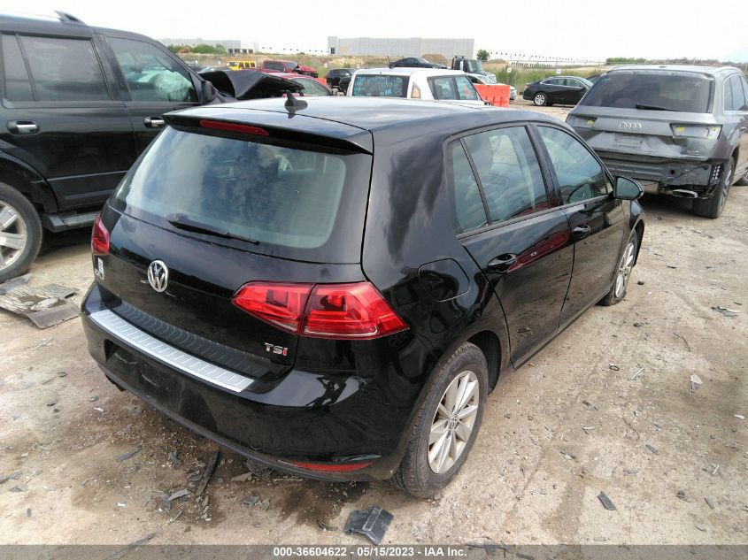 2016 VOLKSWAGEN GOLF TSI S W/SUNROOF - 3VW217AU7GM001683