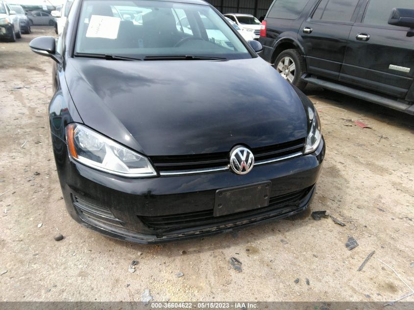 2016 VOLKSWAGEN GOLF TSI S W/SUNROOF - 3VW217AU7GM001683