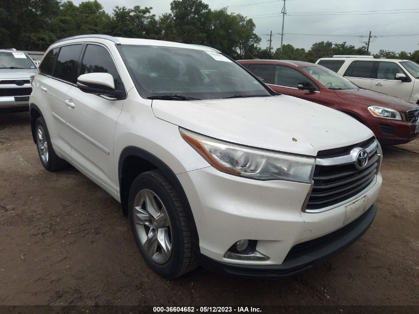 2014 TOYOTA HIGHLANDER LIMITED - 5TDYKRFH6ES021969