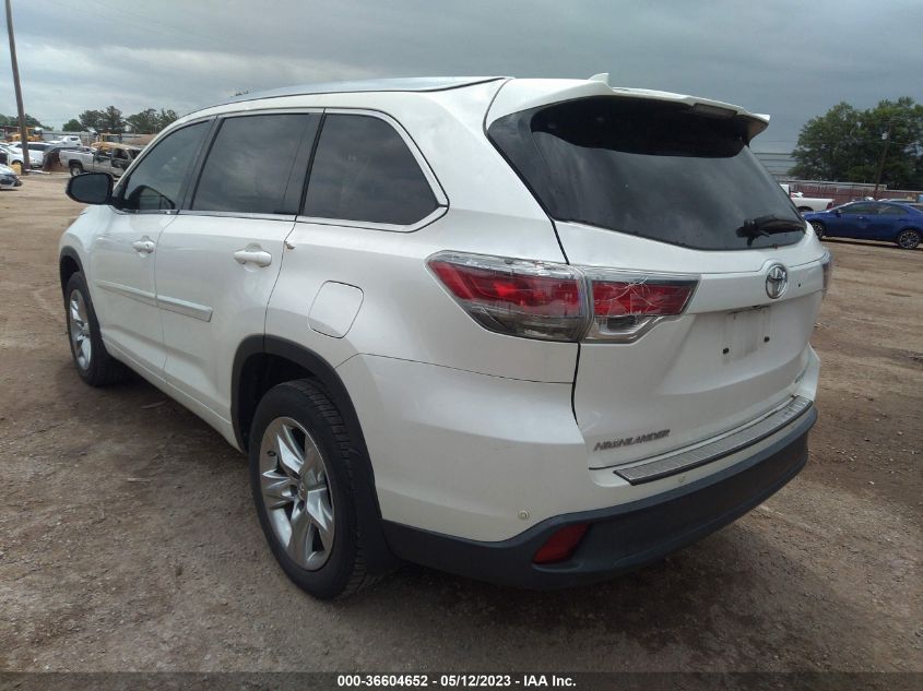 2014 TOYOTA HIGHLANDER LIMITED - 5TDYKRFH6ES021969