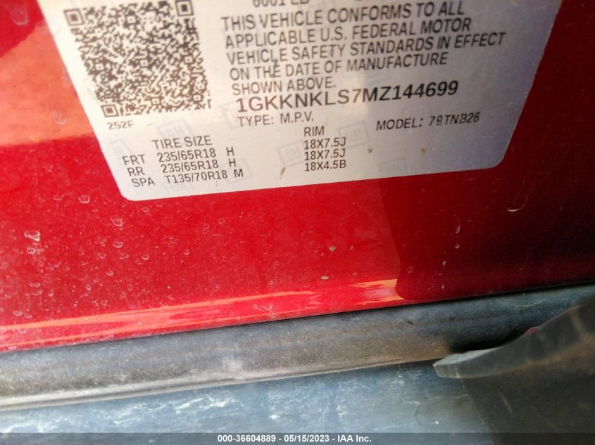 2021 GMC ACADIA SLE - 1GKKNKLS7MZ144699