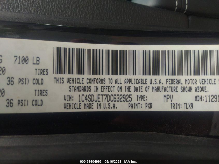 2013 DODGE DURANGO CITADEL - 1C4SDJET7DC632925