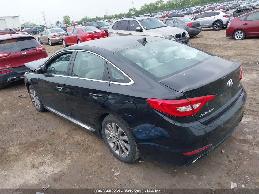 2015 HYUNDAI SONATA 2.4L SPORT - 5NPE34AF2FH079609