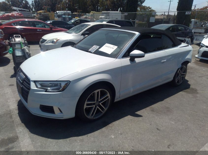 2017 AUDI A3 CABRIOLET PREMIUM - WAU6ULFF6H1025385