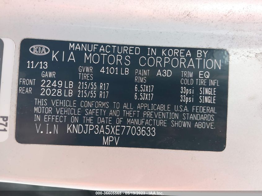 2014 KIA SOUL + - KNDJP3A5XE7703633