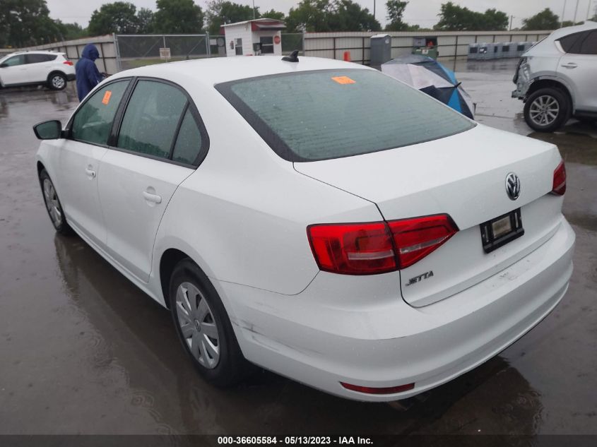 2015 VOLKSWAGEN JETTA SEDAN 2.0L S W/TECHNOLOGY - 3VW2K7AJ0FM279259