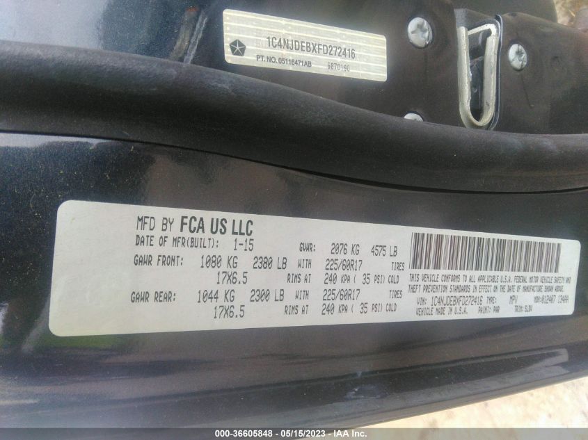 2015 JEEP COMPASS HIGH ALTITUDE EDITION - 1C4NJDEBXFD272416