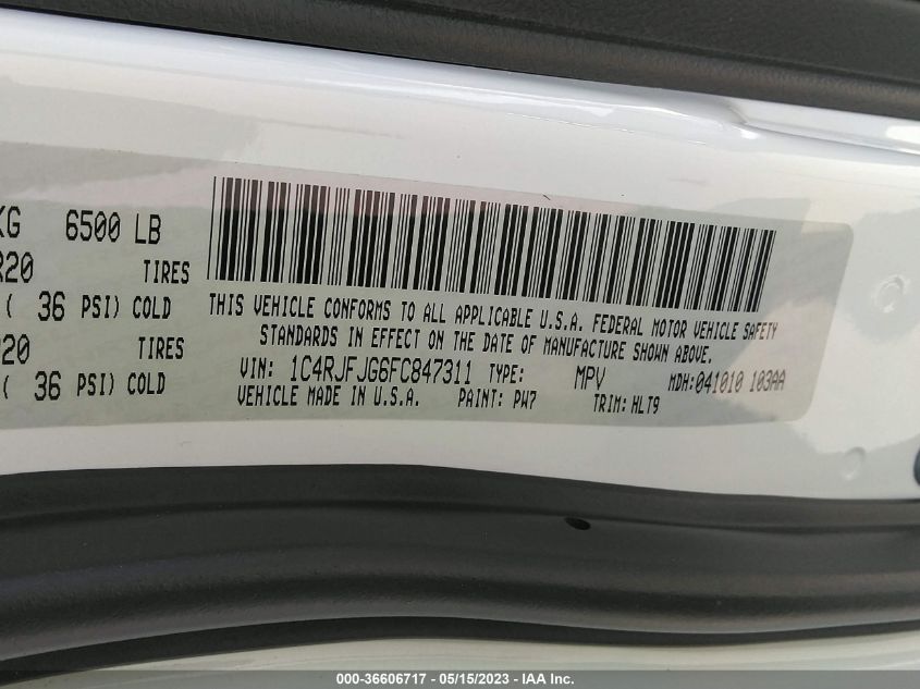 2015 JEEP GRAND CHEROKEE SUMMIT - 1C4RJFJG6FC847311