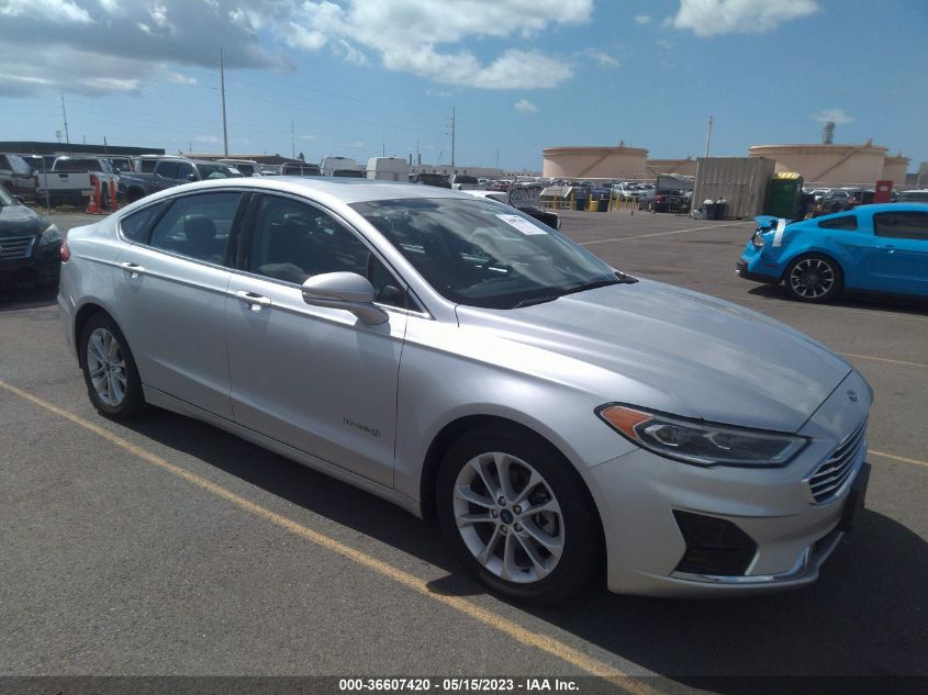 3FA6P0MU7KR140848 FORD FUSION HYBRID SEL 2019