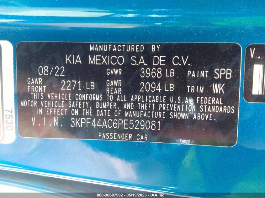 2023 KIA FORTE GT - 3KPF44AC6PE529081
