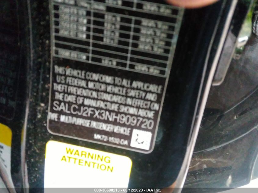 2022 LAND ROVER DISCOVERY SPORT S - SALCJ2FX3NH909720
