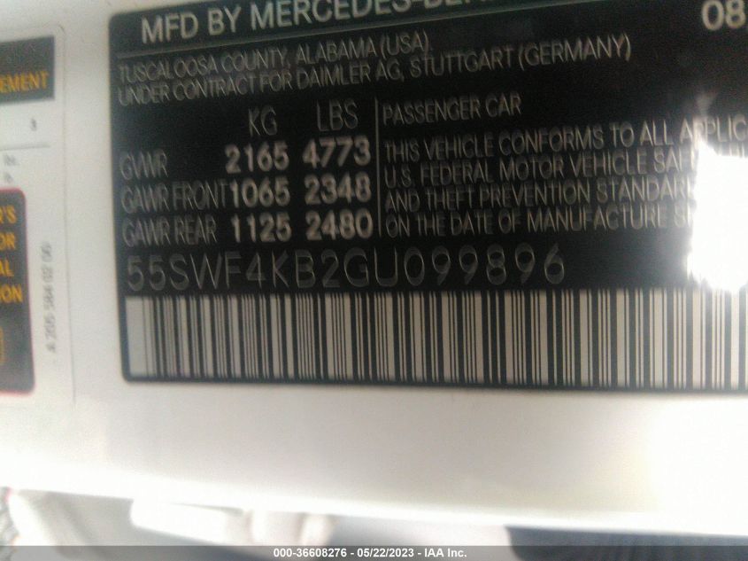2016 MERCEDES-BENZ C-CLASS C 300 - 55SWF4KB2GU099896