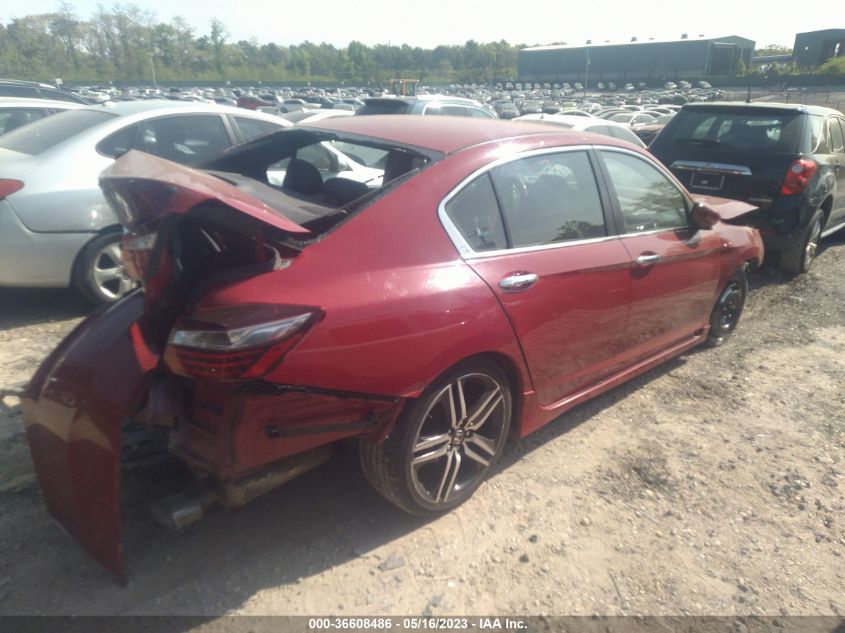 2017 HONDA ACCORD SEDAN SPORT - 1HGCR2F51HA214682