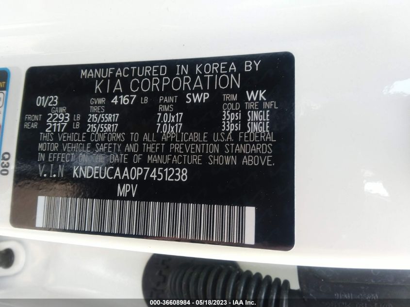2023 KIA SELTOS S - KNDEUCAA0P7451238