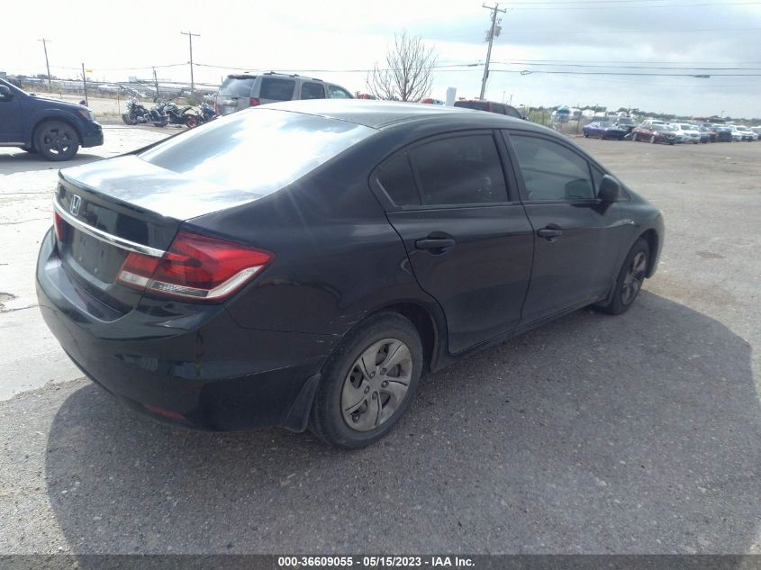 2013 HONDA CIVIC SDN LX - 2HGFB2F57DH567649